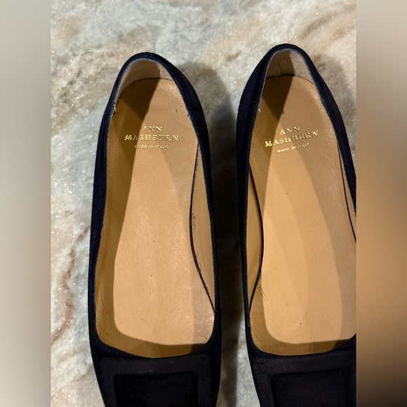 Women’s ANN MASHBURN navy blue suede buckle flats- Size 35 - Picture 5 of 8